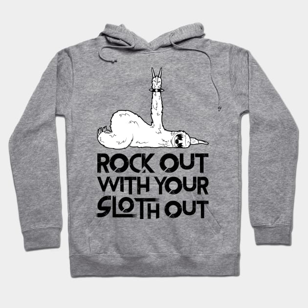 Rock Sloth light shirts Hoodie by Seventoes